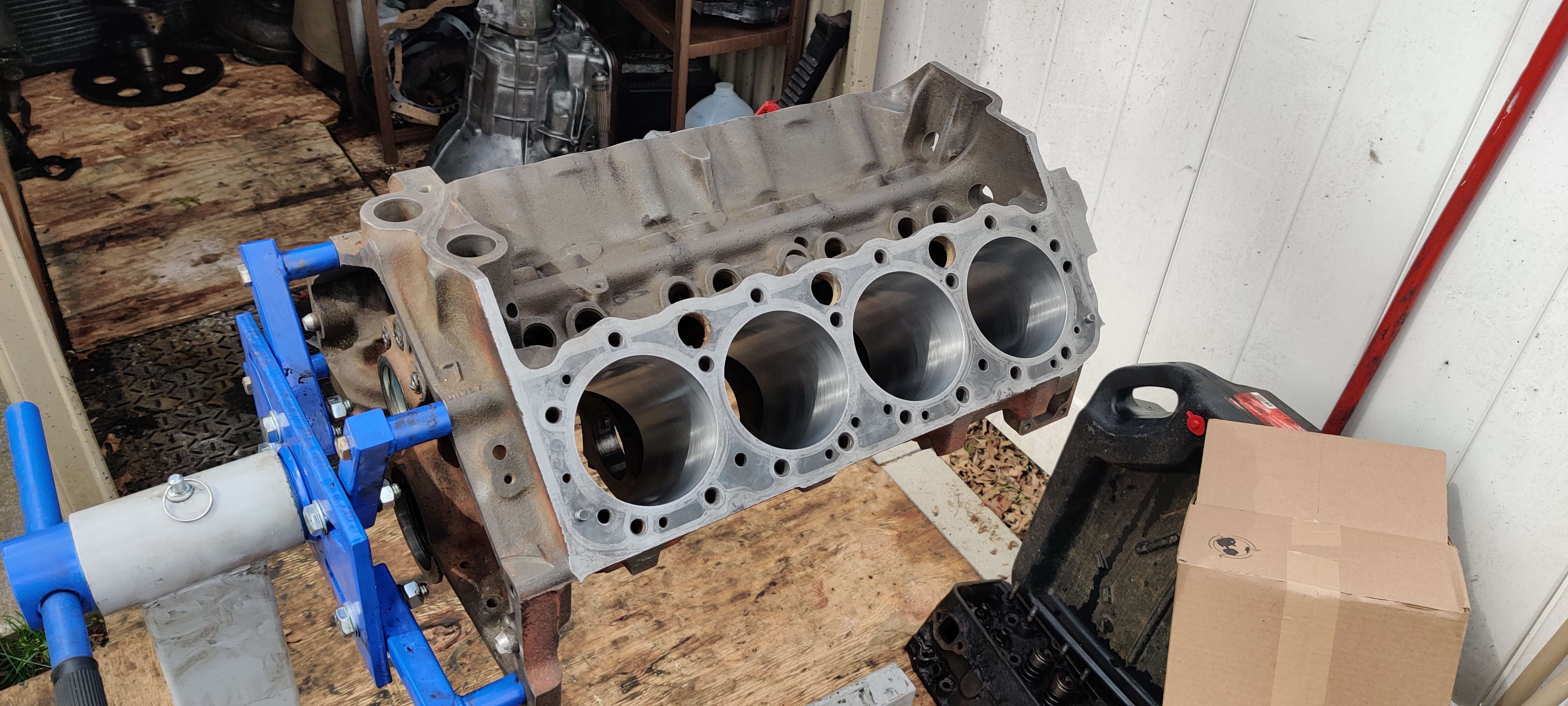 Cleaned engine block